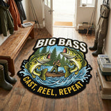 Trophy Bass Custom Shape Area Rug NCU0TV1873