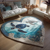 Turtle Love Custom Shape Area Rug NCU0DV9619