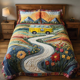 Vintage Wanderlust V2 3-Piece Quilted Bedding Set NCU0PT5291