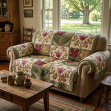 Vintage Blossom Haven Quilted Sofa Cover NCU0PT11439