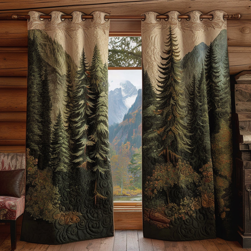 Forest Quilted Curtains NCU0VT331