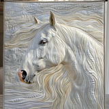 White Horse Quilted Blanket NCU0DV1607