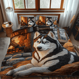 Winter Howl 3-Piece Quilted Bedding Set NCU0DV2466