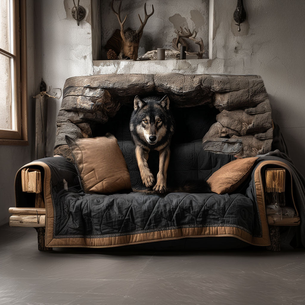 Wild Animal Quilted Sofa Cover NCU0VT306