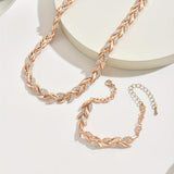 Chic Fish Tail Set Adorned with Glass and Gemstones