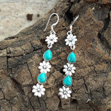 Retro Turquoise Stone Earrings