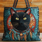 Native Cat Charm CW1201081CL Quilted Tote Bag