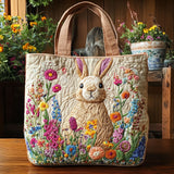 Rabbit Garden CW1001013CL Quilted Tote Bag