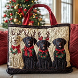 Frosty Labrador Charm WN1710014CL Quilted Tote Bag