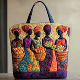 African Women Textile WN0701028CL Quilted Tote Bag