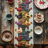 Hen House Quilted Table Runner NCU0TH325