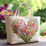 Flower Love CW1401035CL Quilted Tote Bag
