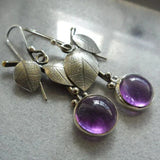 Retro Purple Crystal Earrings