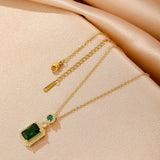 Emerald Stone Greta Necklace