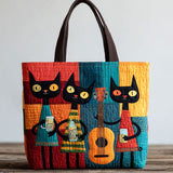 Feline Jam CP0701021CL Quilted Tote Bag