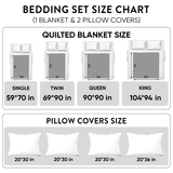 Cabin Campfire Mountains 3-Piece Quilted Bedding Set NCU0NT5163