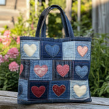 Denim Love CW1501009CL Quilted Tote Bag