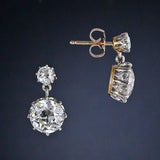 Round Zirconia Gold Earrings