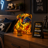 Bulldog Lamp in a Sitting Pose