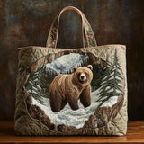 Peaceful Bear CW1001010CL Quilted Tote Bag