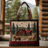 Forest Hunting Escape WN1710012CL Quilted Tote Bag