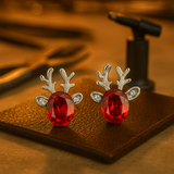 Holiday Reindeer Crystal Earrings