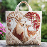 Deer Love CW0801003CL Quilted Tote Bag
