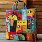 Whimsical Geometric CP0701011CL Quilted Tote Bag