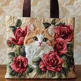 Floral Cat CP0312032CL Quilted Tote Bag