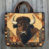 Earthbound Bison WN0901014CL Quilted Tote Bag