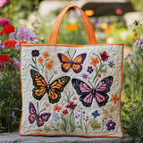 Blooming Butterfly CW1501001CL Quilted Tote Bag