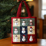 Snowman Friends QA0112028CL Quilted Tote Bag
