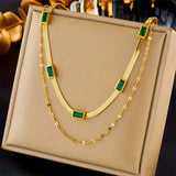 Sorella Gem Multi-Layered Vintage Gold Necklace