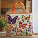 Butterfly Flower Garden CW1501002CL Quilted Tote Bag