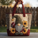 Cute Football Gnome XR1811026CL Quilted Tote Bag