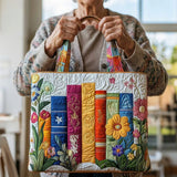 Quilted Tote Bag - Floral Library
