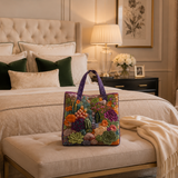 Quilted Tote Bag - Succulent Garden
