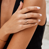 Radiant Leaf Gold Ring