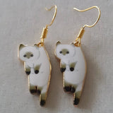 Cat-Themed Pendant Earrings