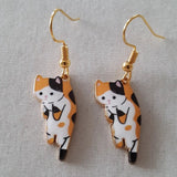 Cat-Themed Pendant Earrings
