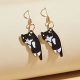 Cat-Themed Pendant Earrings