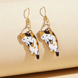 Cat-Themed Pendant Earrings