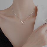 Lustrous Silver Pendant Necklace