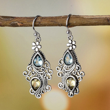 Gemstone Crystal Earrings