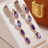Amethyst-Hued Zircon Earrings