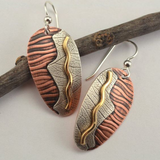 Retro Silver Earrings with Desert-Inspired Design