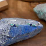 Retro Blue Enamel Earrings