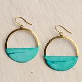 Retro Blue Horizon Earrings