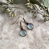 Retro Moonstone Dangle Earrings