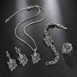 Chic Silver Jewelry Set Adorned with Zirconia